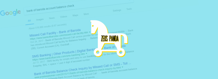  توزیع تروجان بانکی Zeus Panda  از طریق مسمومیت SEO